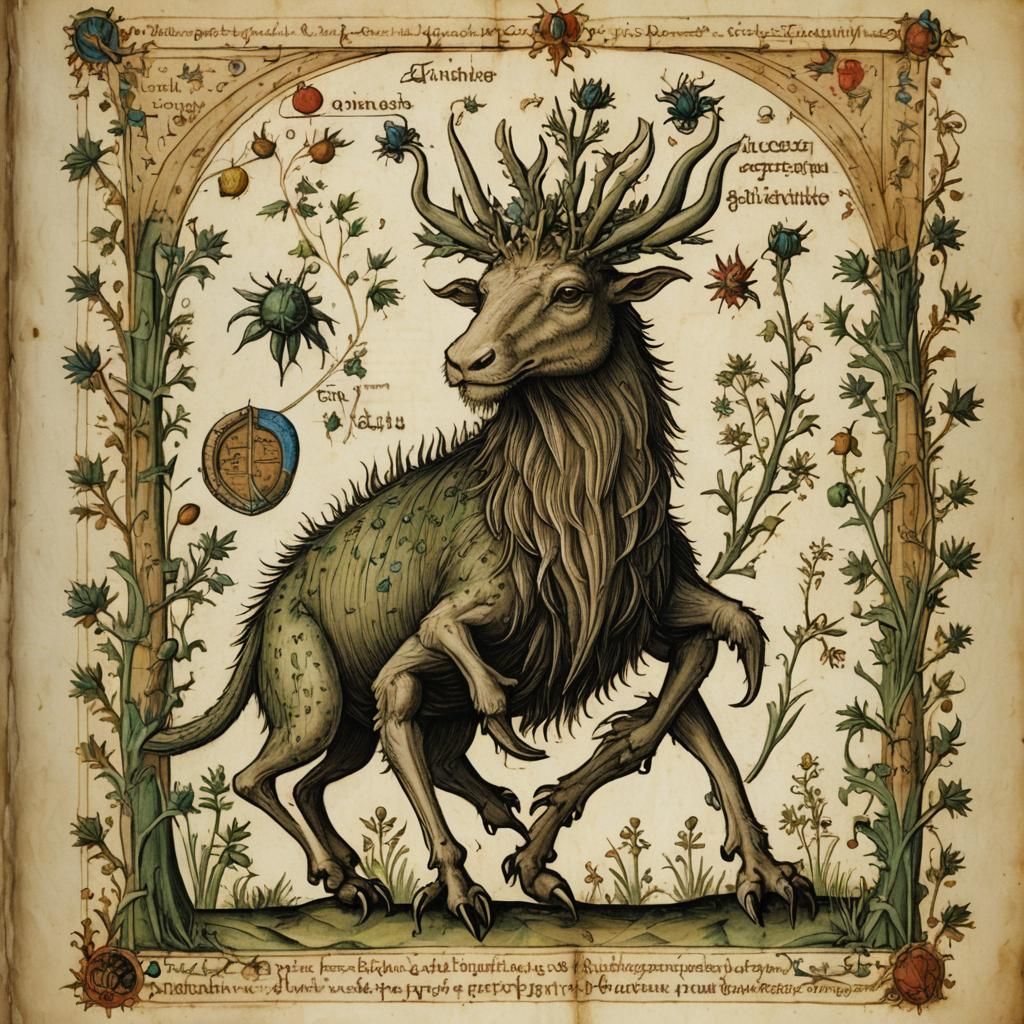 Cacus Bestiary Entry in Da Vinci Style