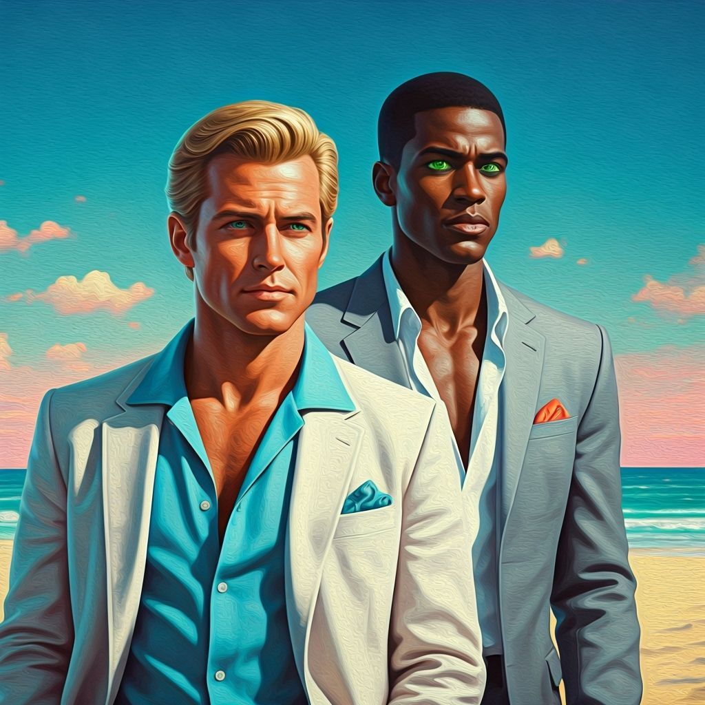 Cyberpunk Pop Art: Miami Beach Scene