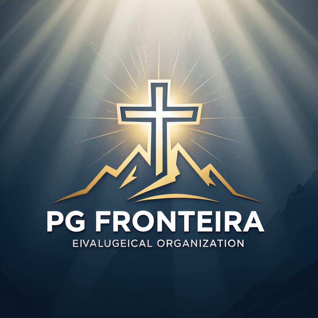 Inspiring PG Fronteira Logo: Cross & Mountain Peak