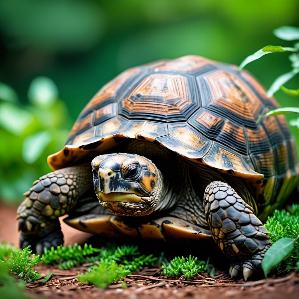 Tortoise in Serene Natural Habitat