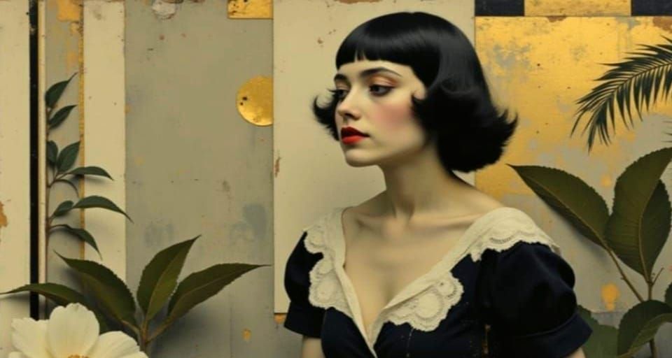 Art Deco Singer in Textured Impasto Illustration