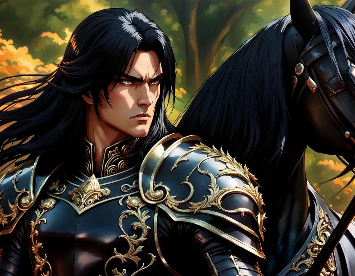 Ashram the Black Knight: Anime Villain Portrait