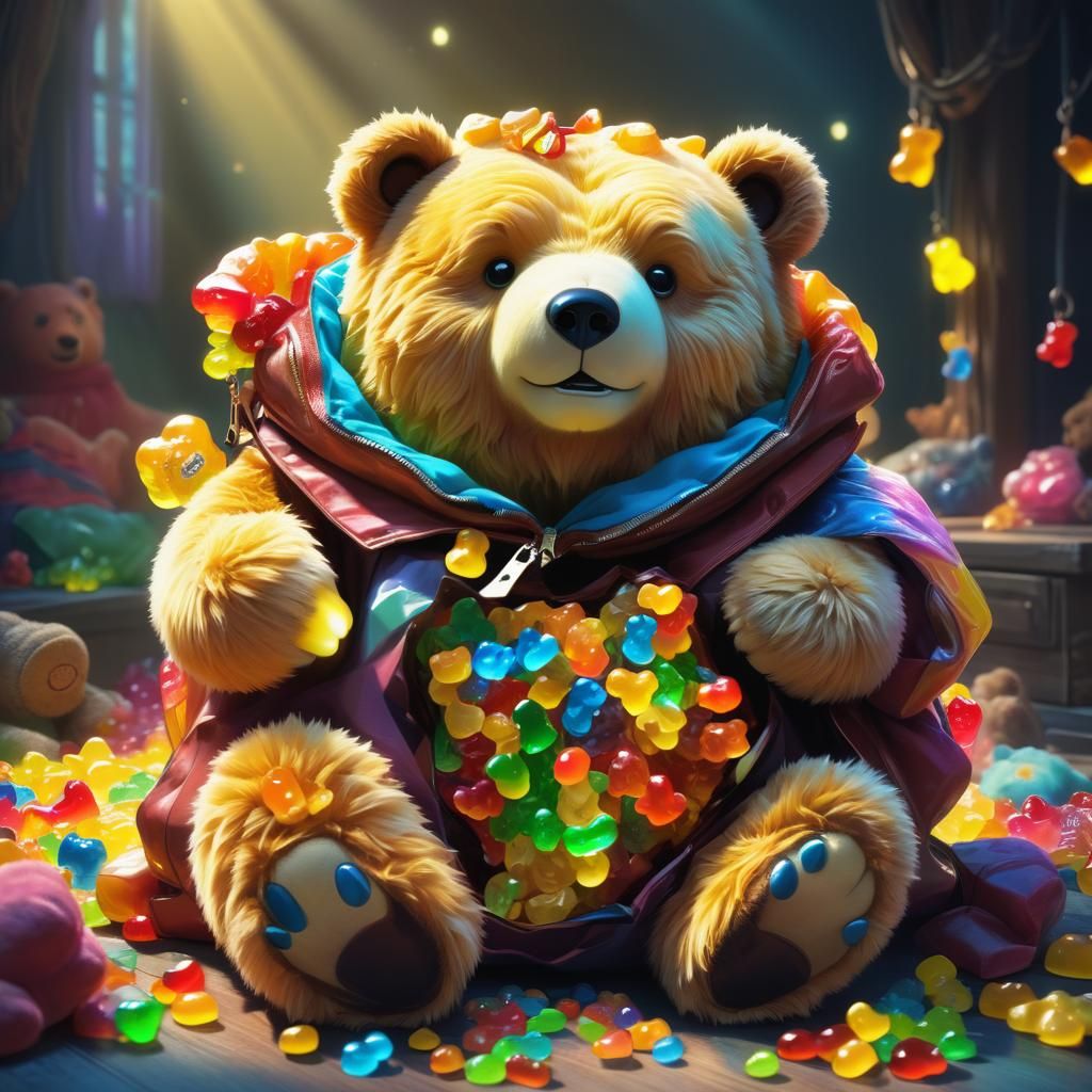 Gummy Bear Plushie Fantasy Concept Art