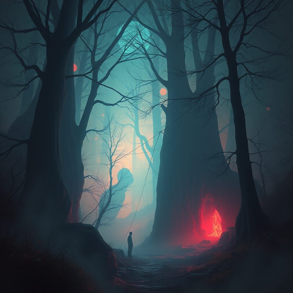 Surreal Dreamlike Scene in Digital Art Style