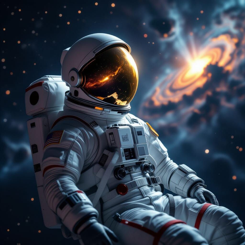 Astronaut Adrift in Cosmic Horror Space