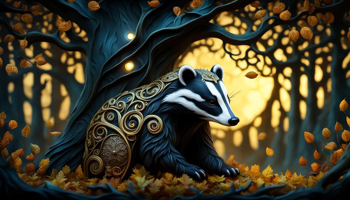 Bevan - badger guardian spirit of the Wildwood