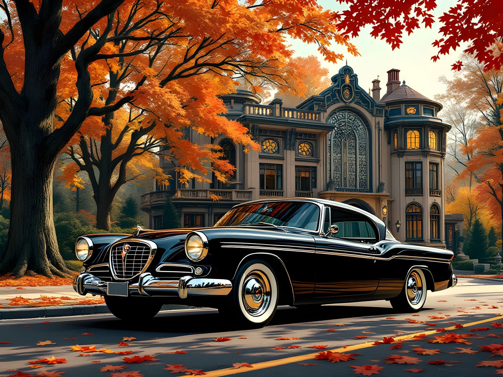 1958 Studebaker Golden Hawk in Art Deco Style