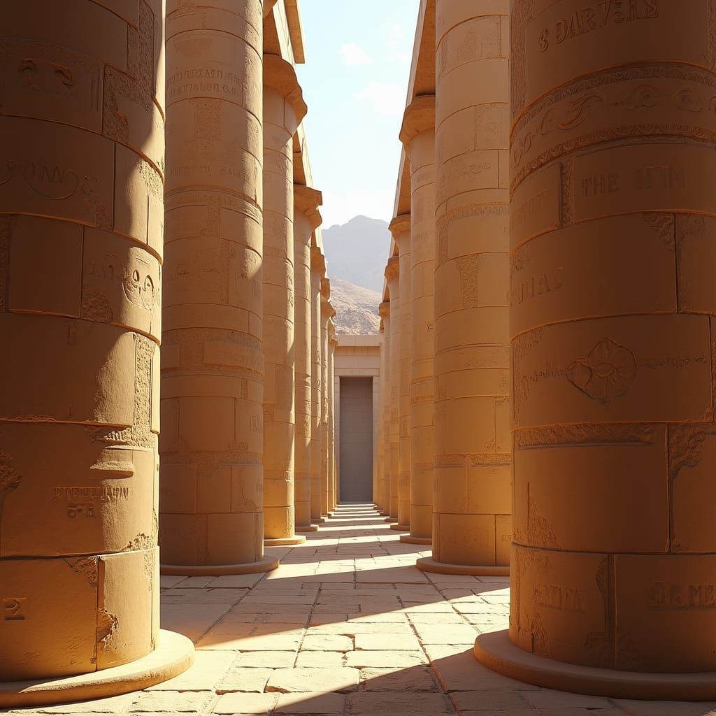 Abu Simbel Temple in 1151 BC: 3D Render