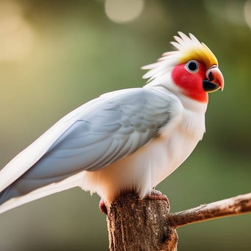 Adorable Cockatiel Portrait in Professional Photography Styl...
