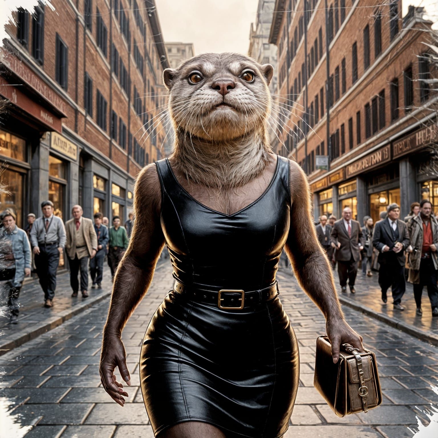 Anthropomorphic Otter in Rome: Heroic Fantasy Realism