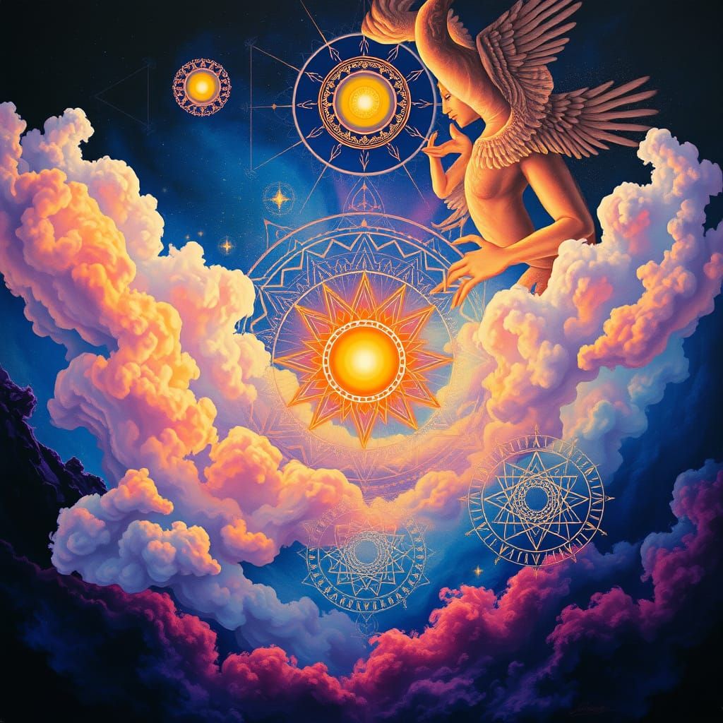 Mystical Vortex of Celestial Symbols