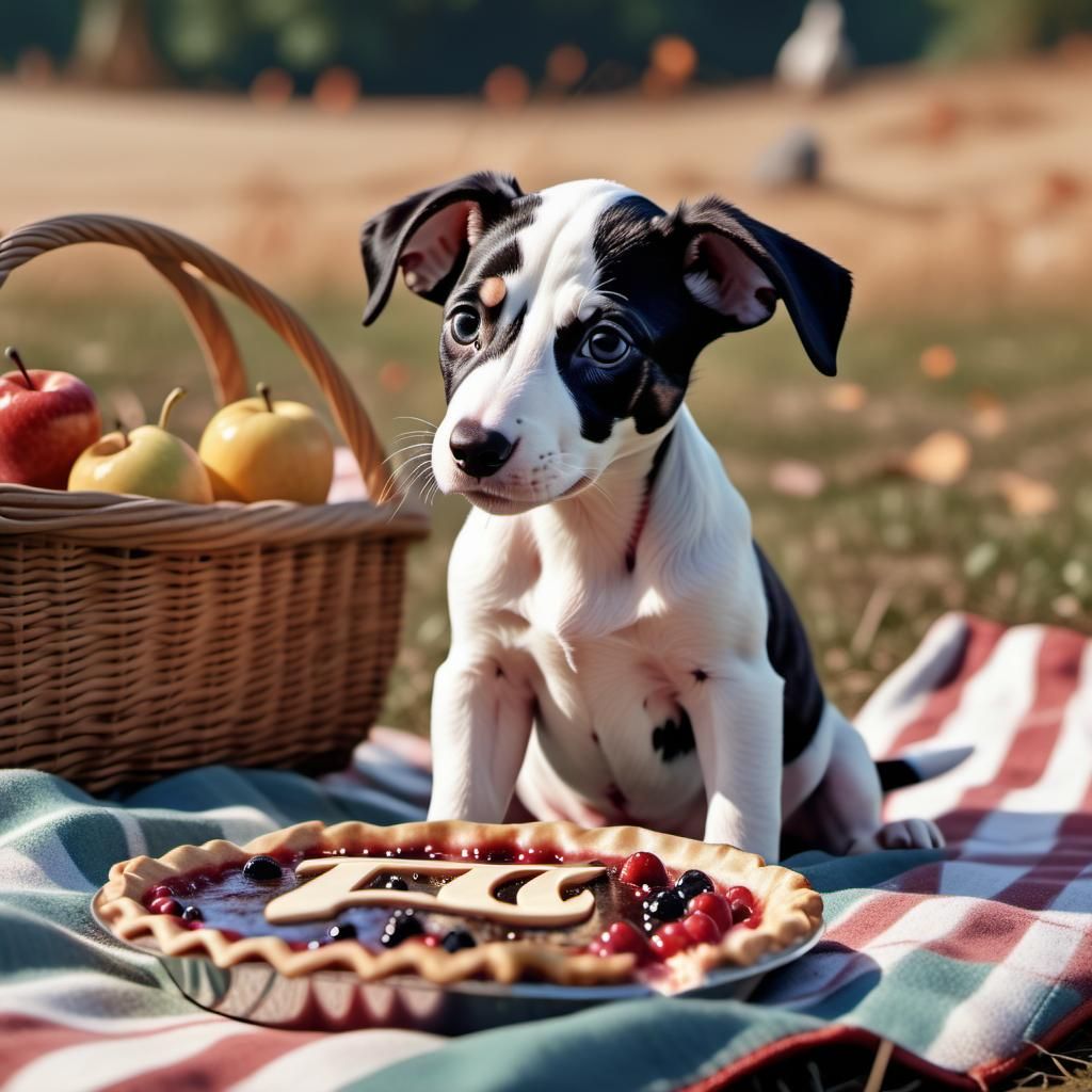 Cuty Pie Piebald Puppy Wants A Piece Of the π Pie ⁵