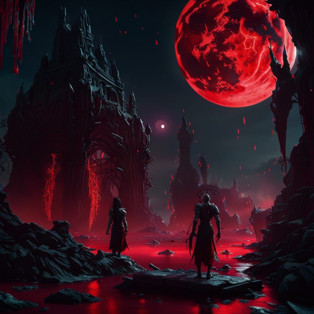 Avatar Bleeding Under Darkest Red Moon