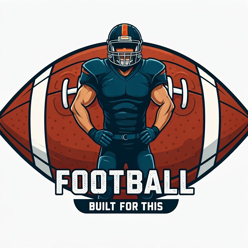 Heroic Football Player Illustration in Comic Style