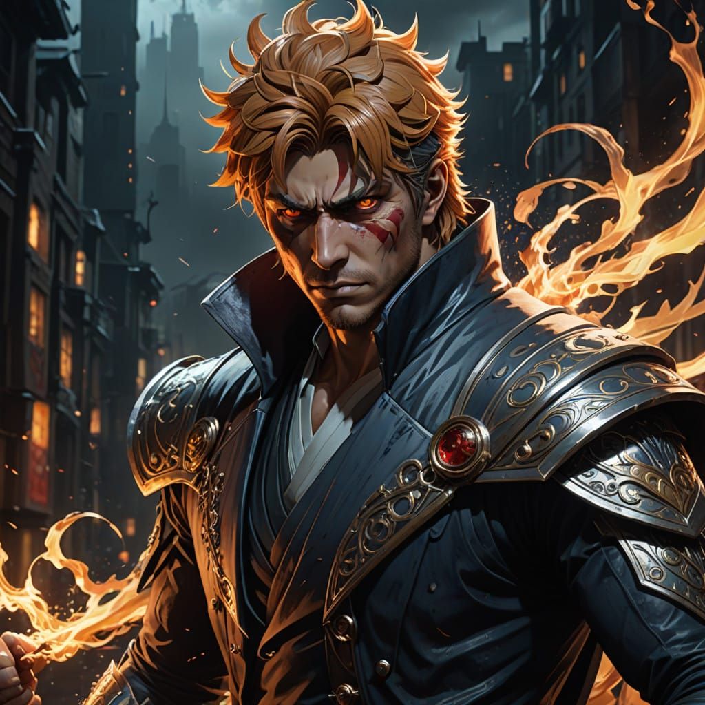 Fierce Anime Portraits of Ichigo Kurosaki vs Sosuke Aizen