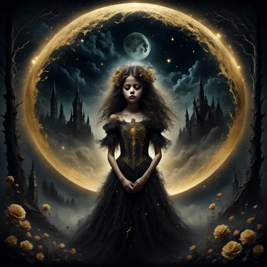 Eerie Grimdark Scene with Ominous Sky