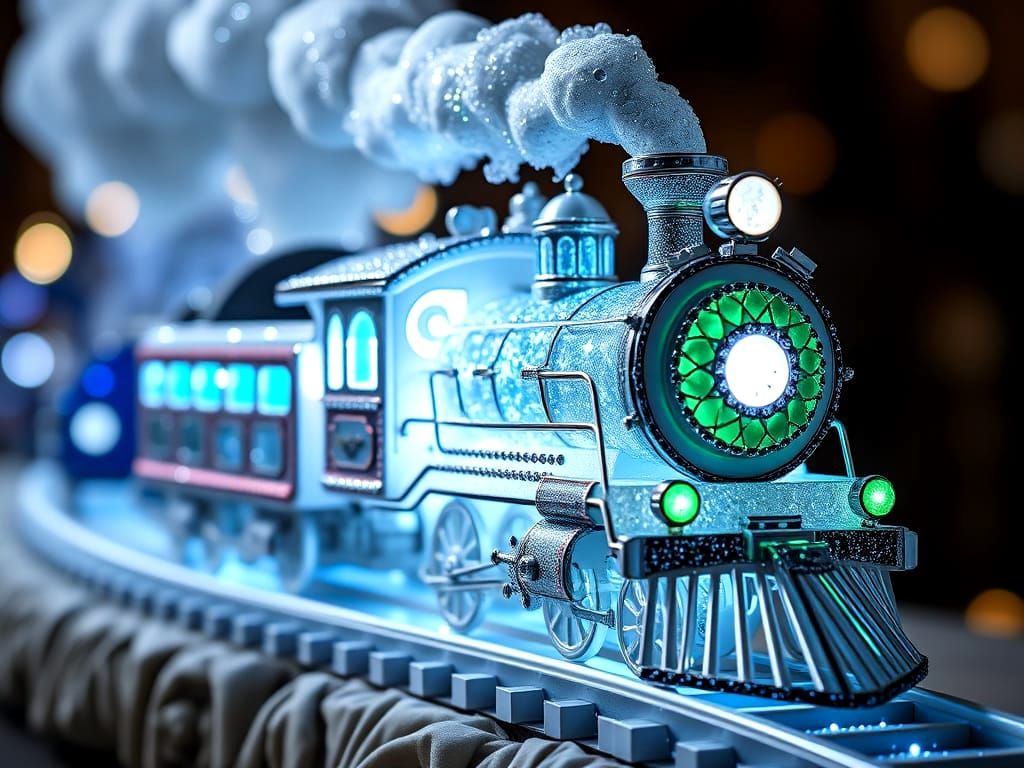 Majestic Enchanted Train in Radiant Colors