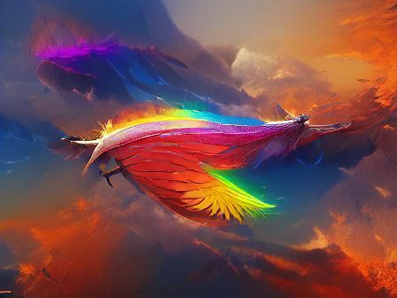 Rainbow Firebird Digital Art