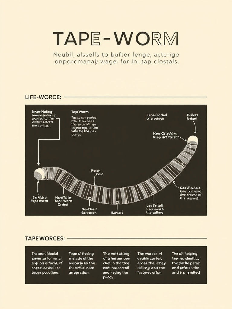 Tapeworm Life Cycle: Informational Chart