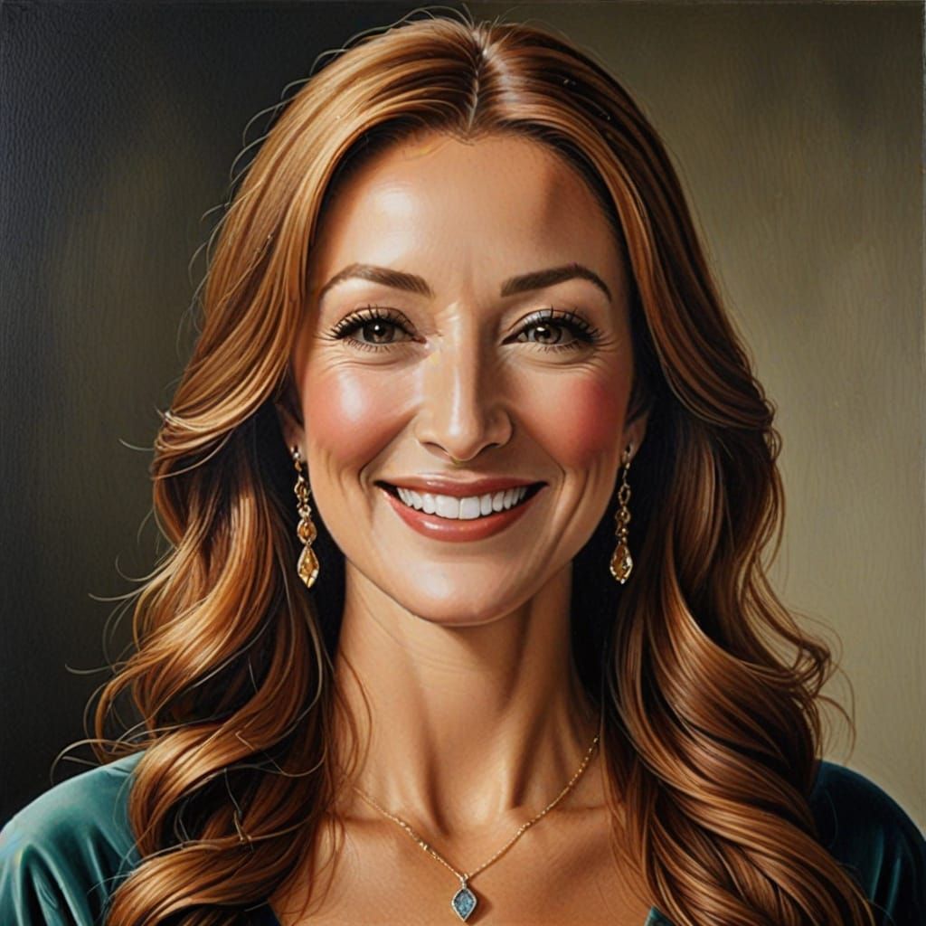 Vibrant Oil Portrait of Jane Seymour on Canvas