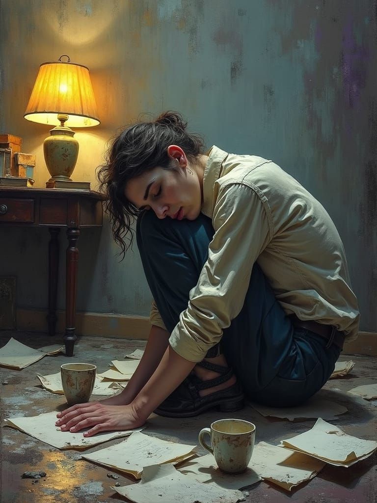 Tormented Soul Trapped in Despair