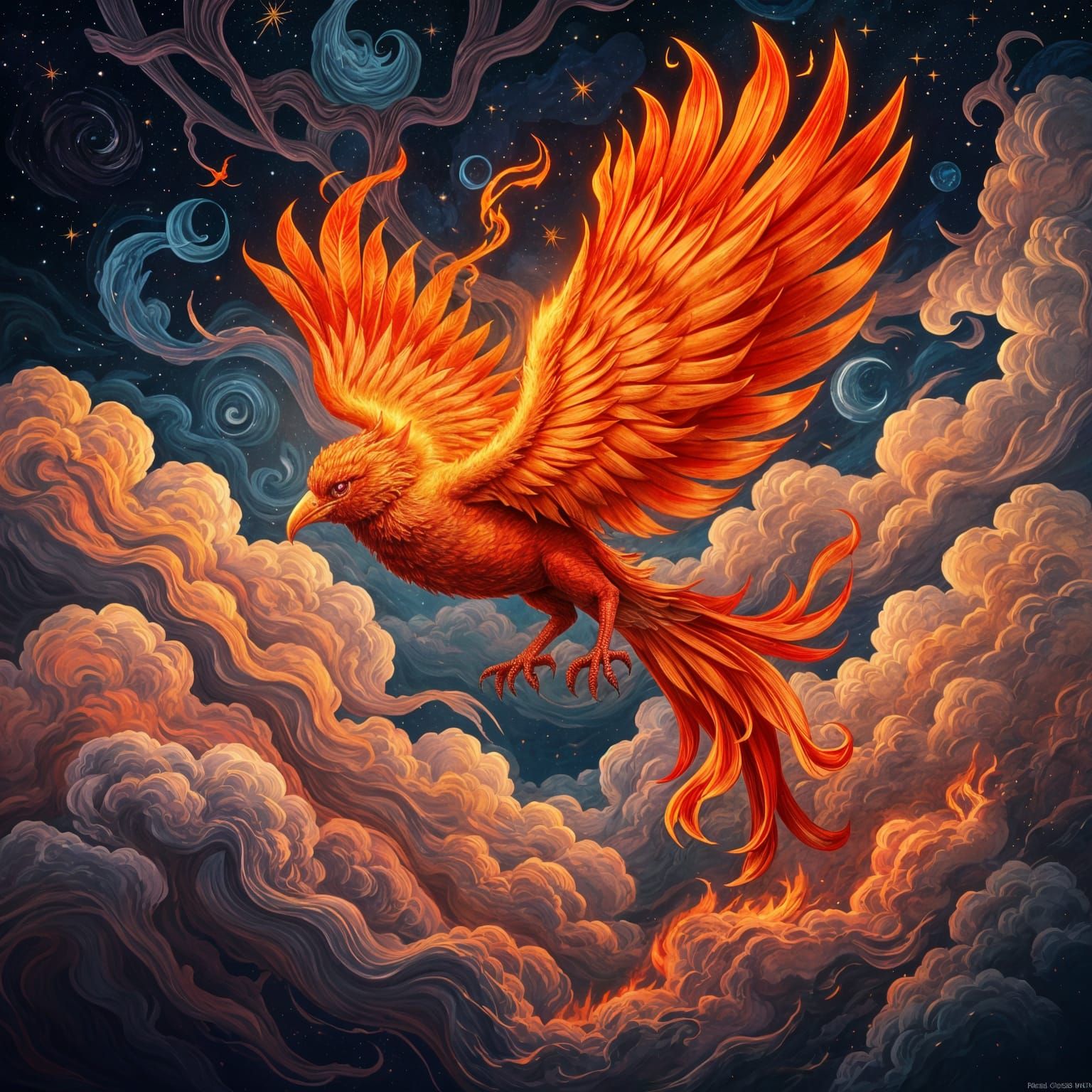 Vermillion Bird of the South: A Fiery Saint Beast