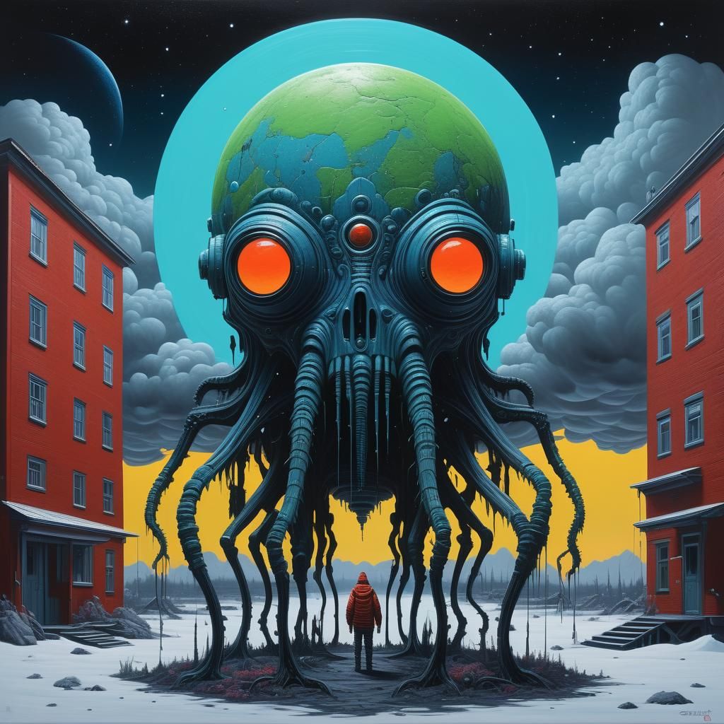 Eldritch Folk Art: A Cosmic Gothic Dreamscape