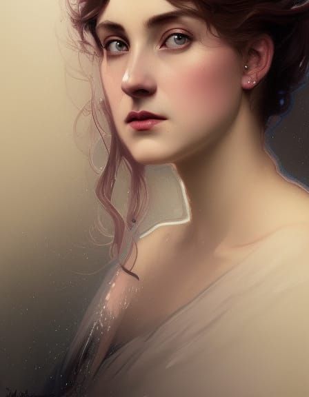 Victorian Lady Portrait in Hyperdetailed Digital Art