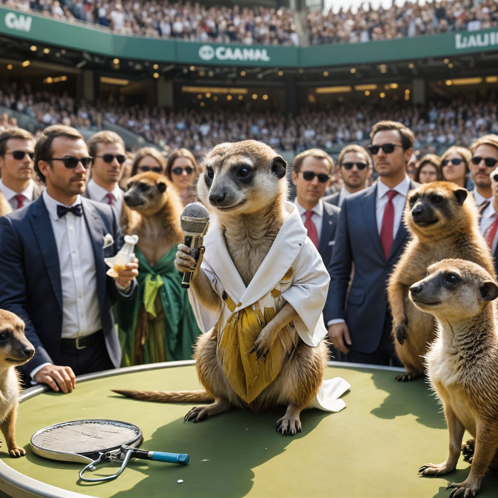 Post- match interview at Wombeldon