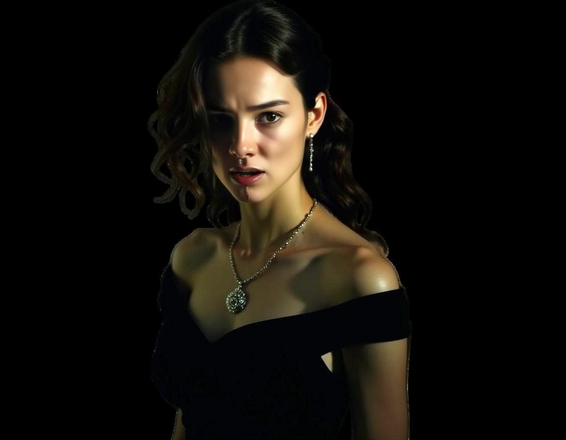 Stern Beauty: A Hyperrealistic Portrait of a Young Woman