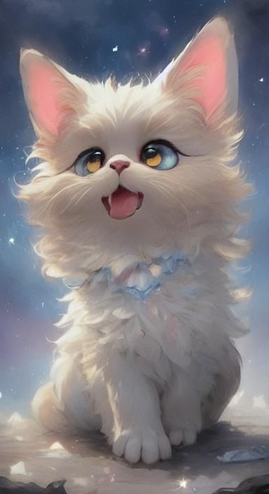 Sad Puppy in Rain: Watercolor Gouache Illustration