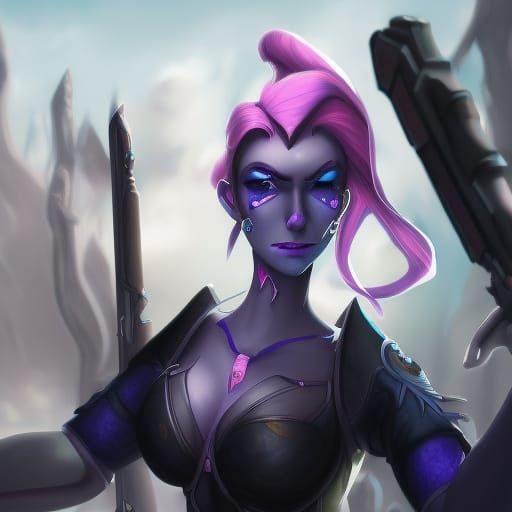 Widowmaker Overwatch: Detailed Matte Painting