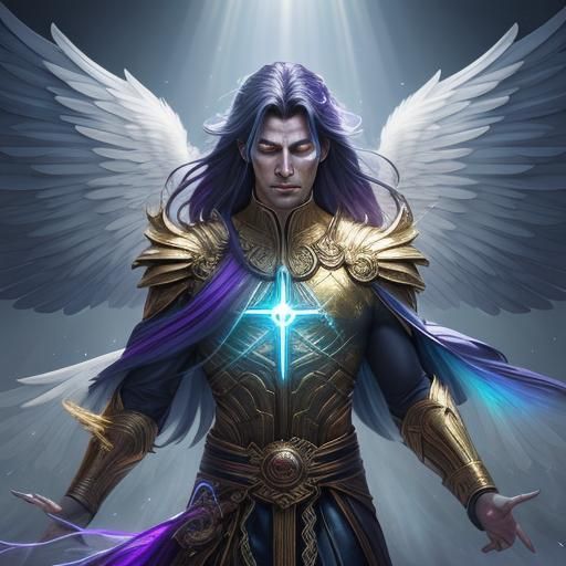 Epic Superhero Creature in Radiant Light, Digital Art