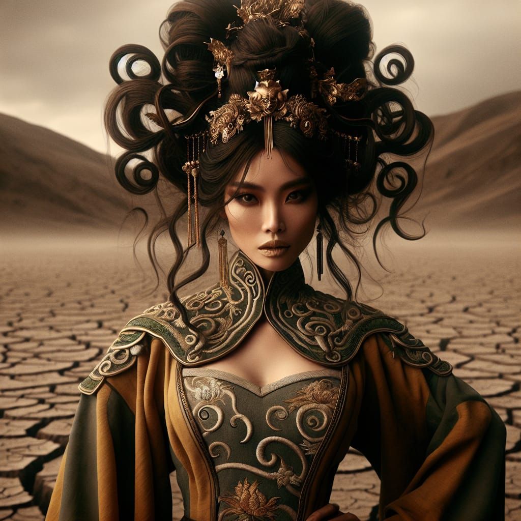 Majestic Nüba, Goddess of Drought in Han Dynasty Splendor