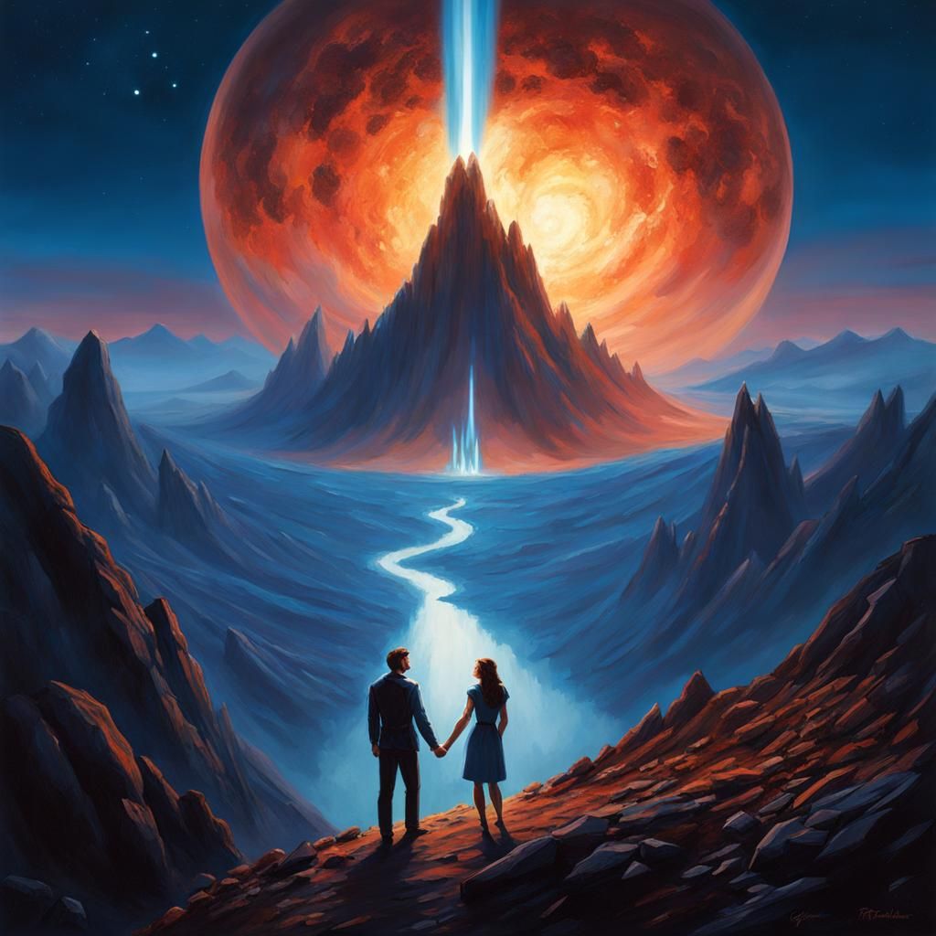 Apocalyptic Asteroid Impact Watched by Couple