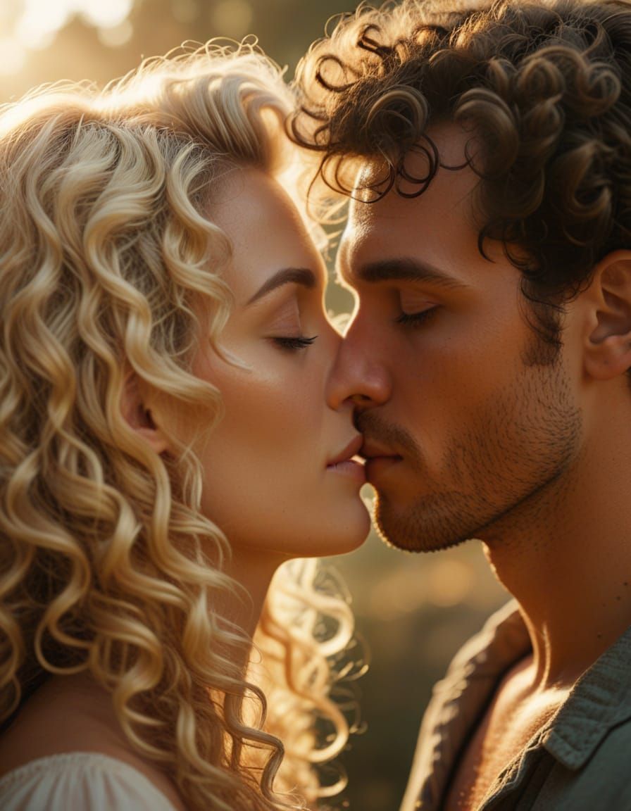 Tender Moment in Warm Golden Light