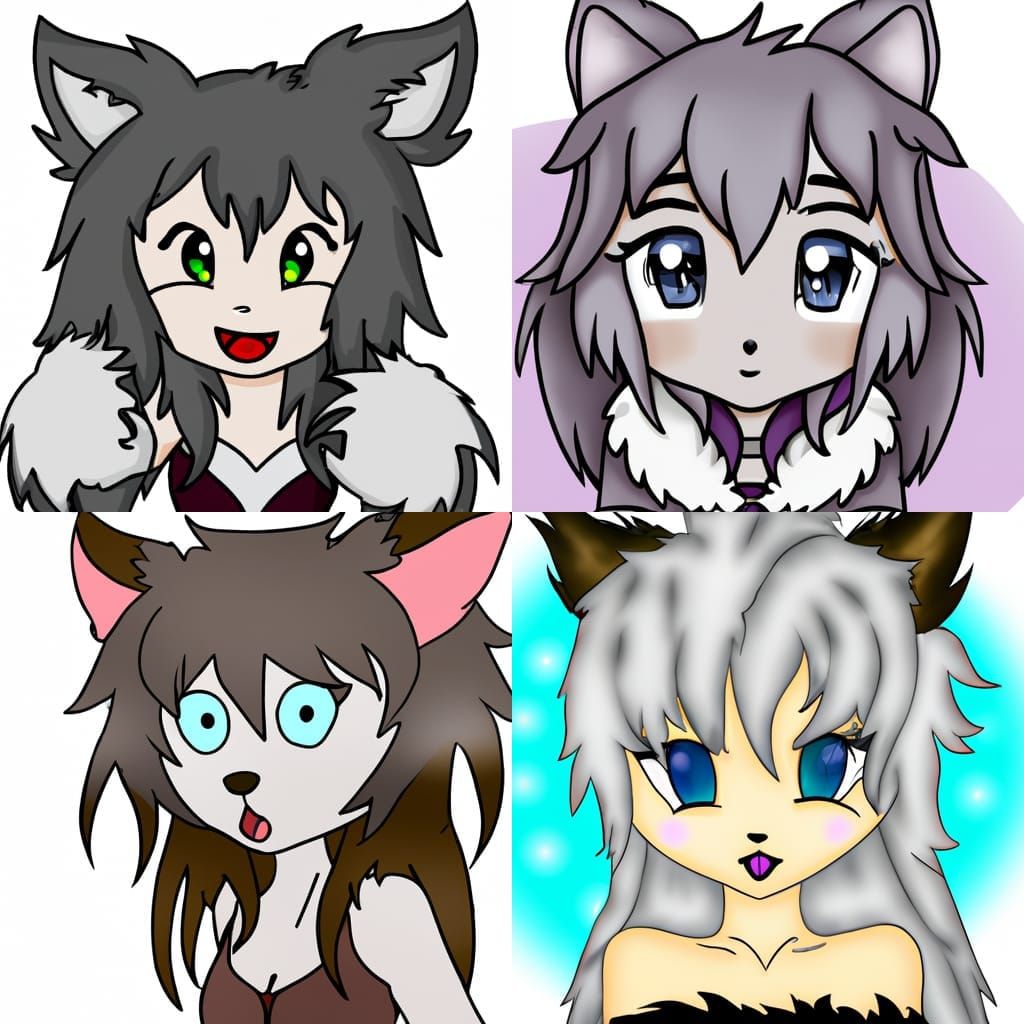 cute anime fluffy werewolf anime girl 2