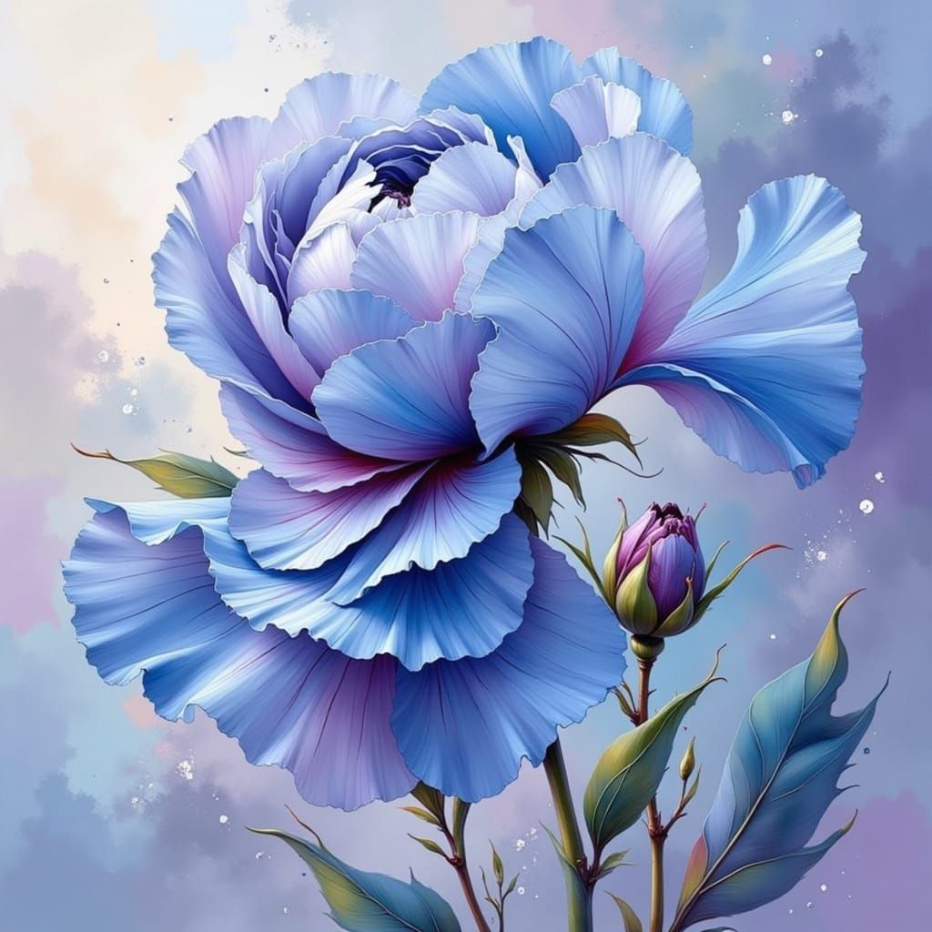 Exquisite White Peony Flower Artfully Rendered