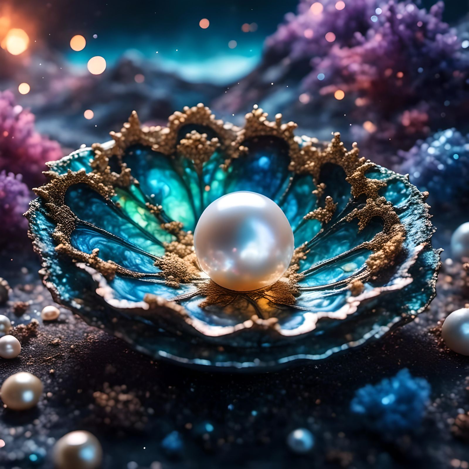 Iridescent Abalone Pearl with Night Sparkle