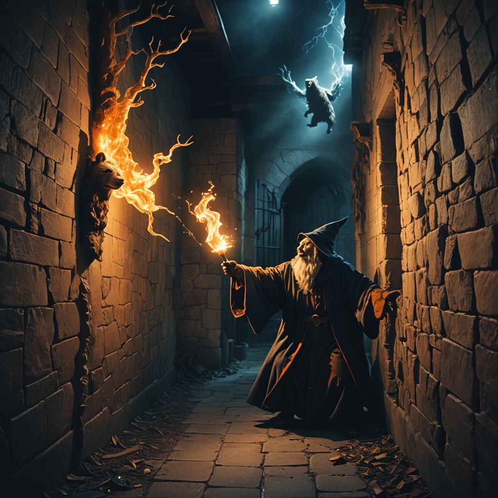 Wizard Backed into a Corner Defended by Patronus