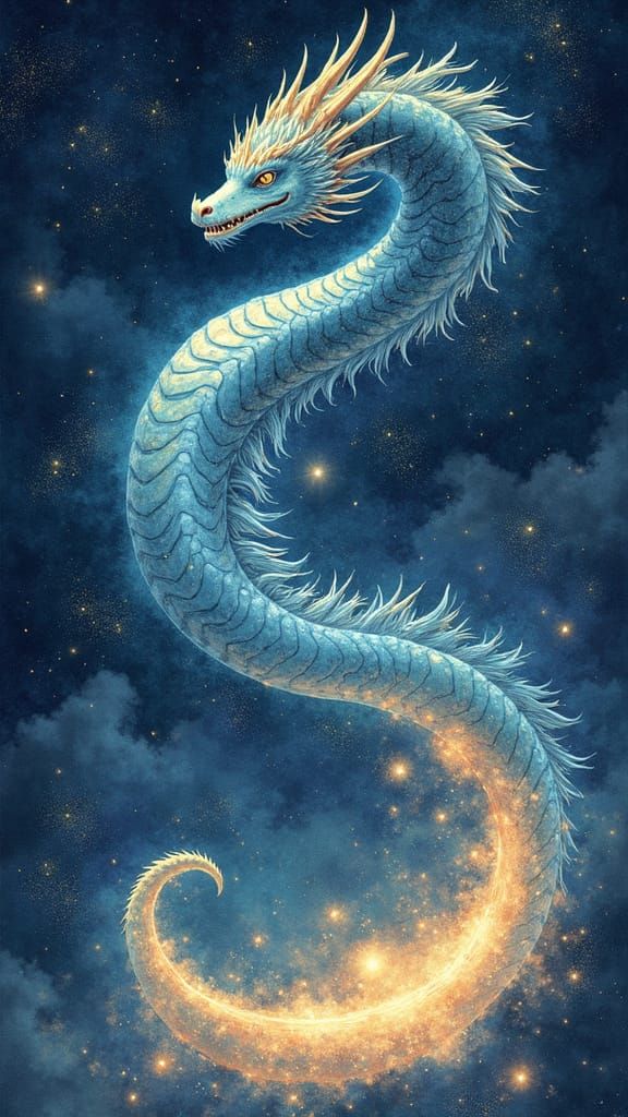 Ancient Dragon Materializes from Cosmic Vortex in Celestial ...