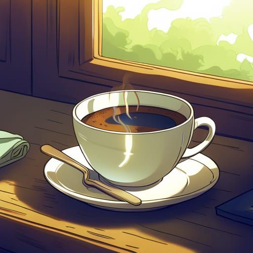 Anime Coffee Cup: Studio Ghibli Style