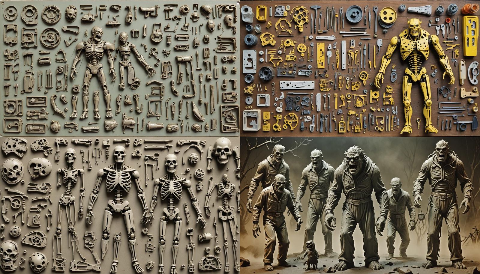 Vintage Monster Model Kit Plastic Sprue