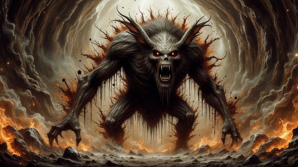 Roaring Undead Minotaur Emerges From Crypt