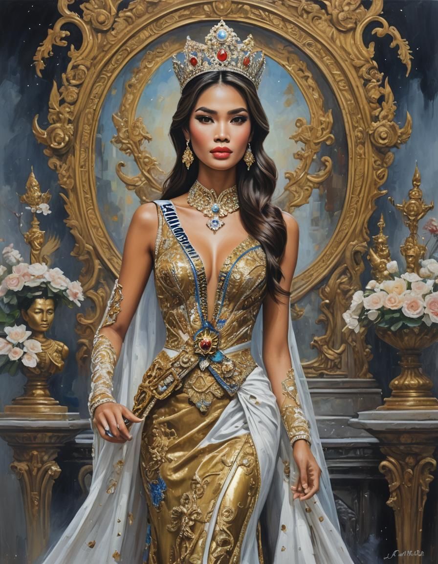 Miss Universe Thailand: Oil Painting Portrait