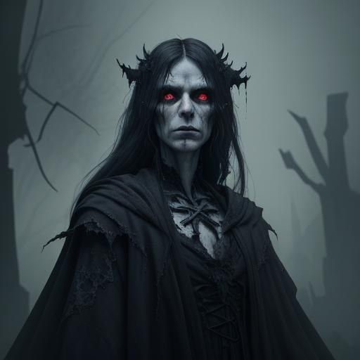 Eerie Spectral Figure in Gothic Fantasy Art