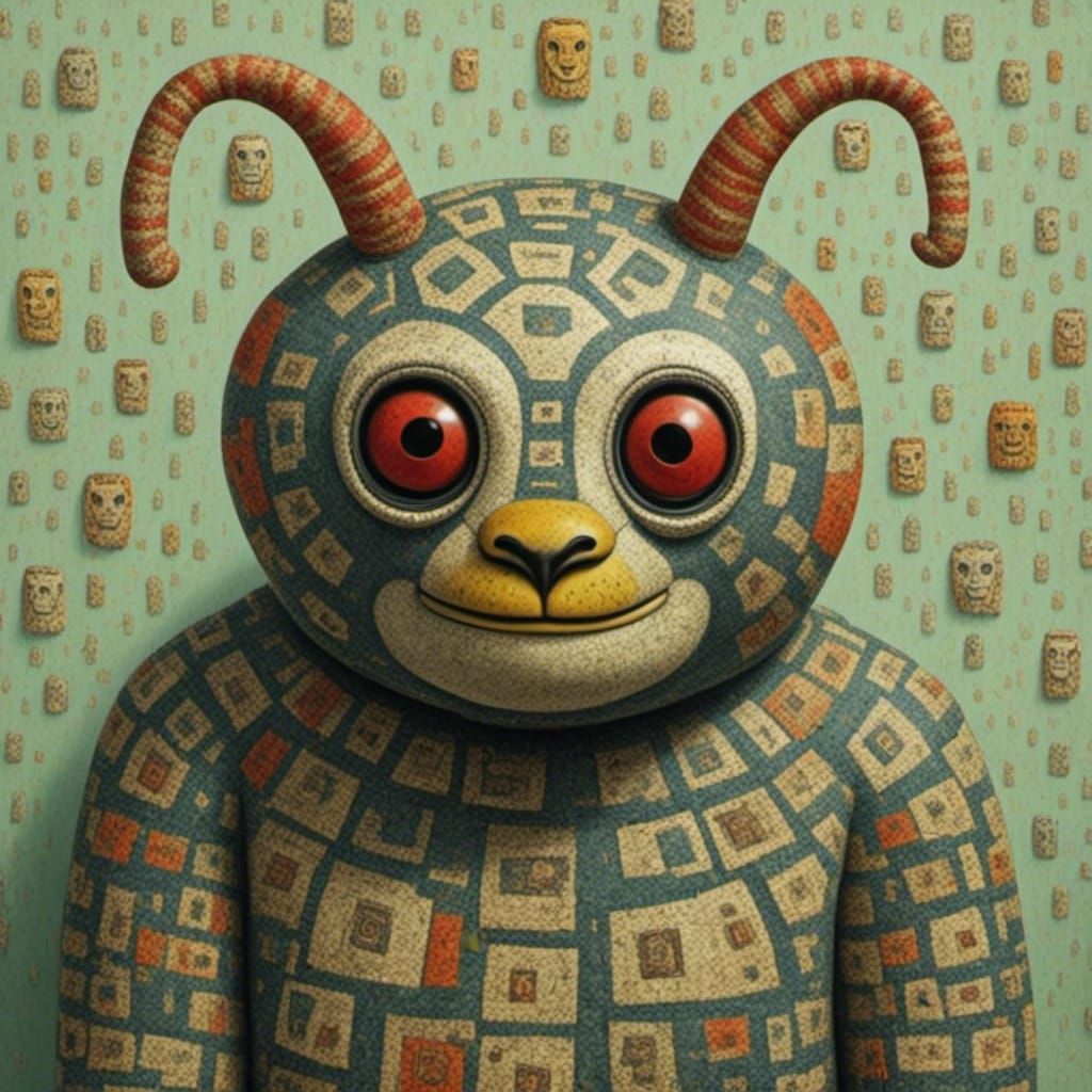 Magical Dolls in Dubuffet Style