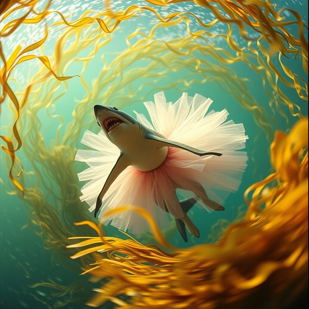 Confused Shark Attempts Ballet in Underwater Film Still
