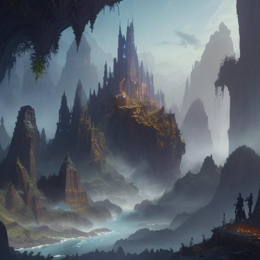 Fantastical Beautiful Place in Detailed Matte Painting