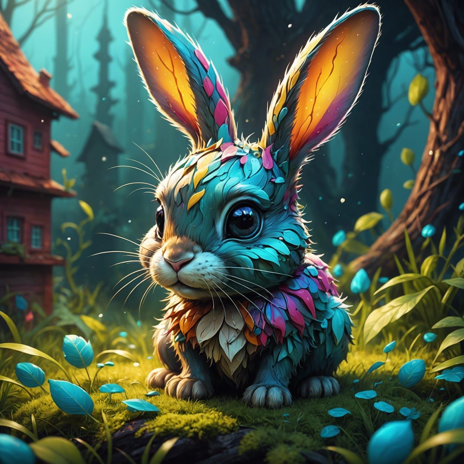 Moody Bunny: A Hyperdetailed Digital Masterpiece